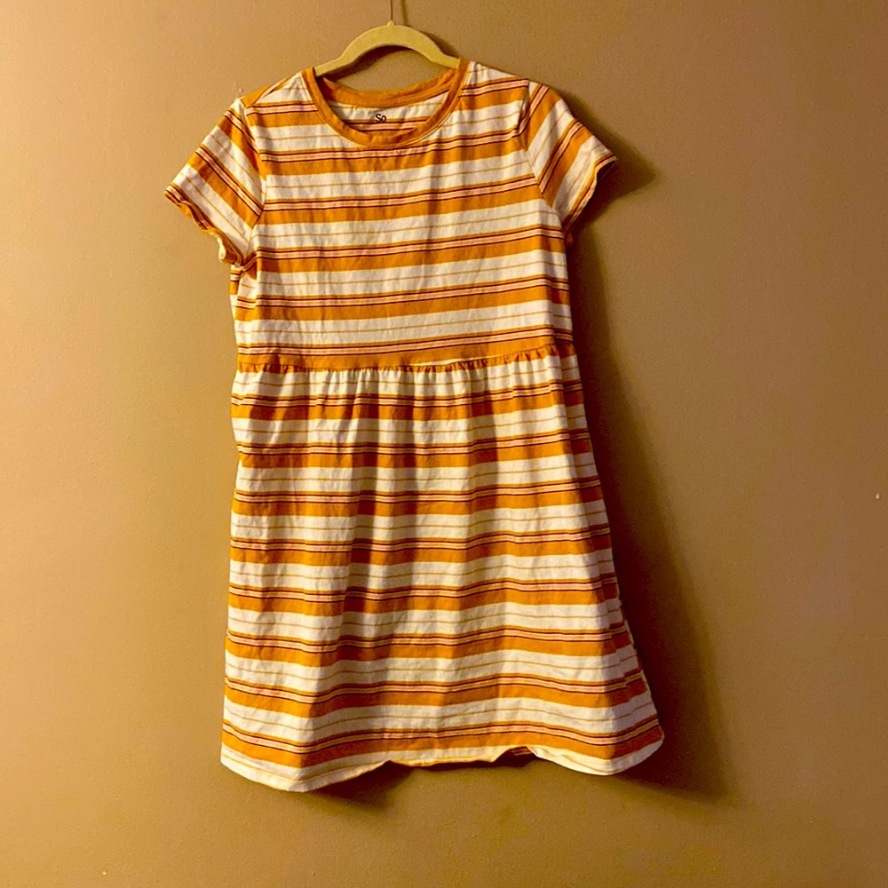 Pink, mustard yellow, purple dress size L
